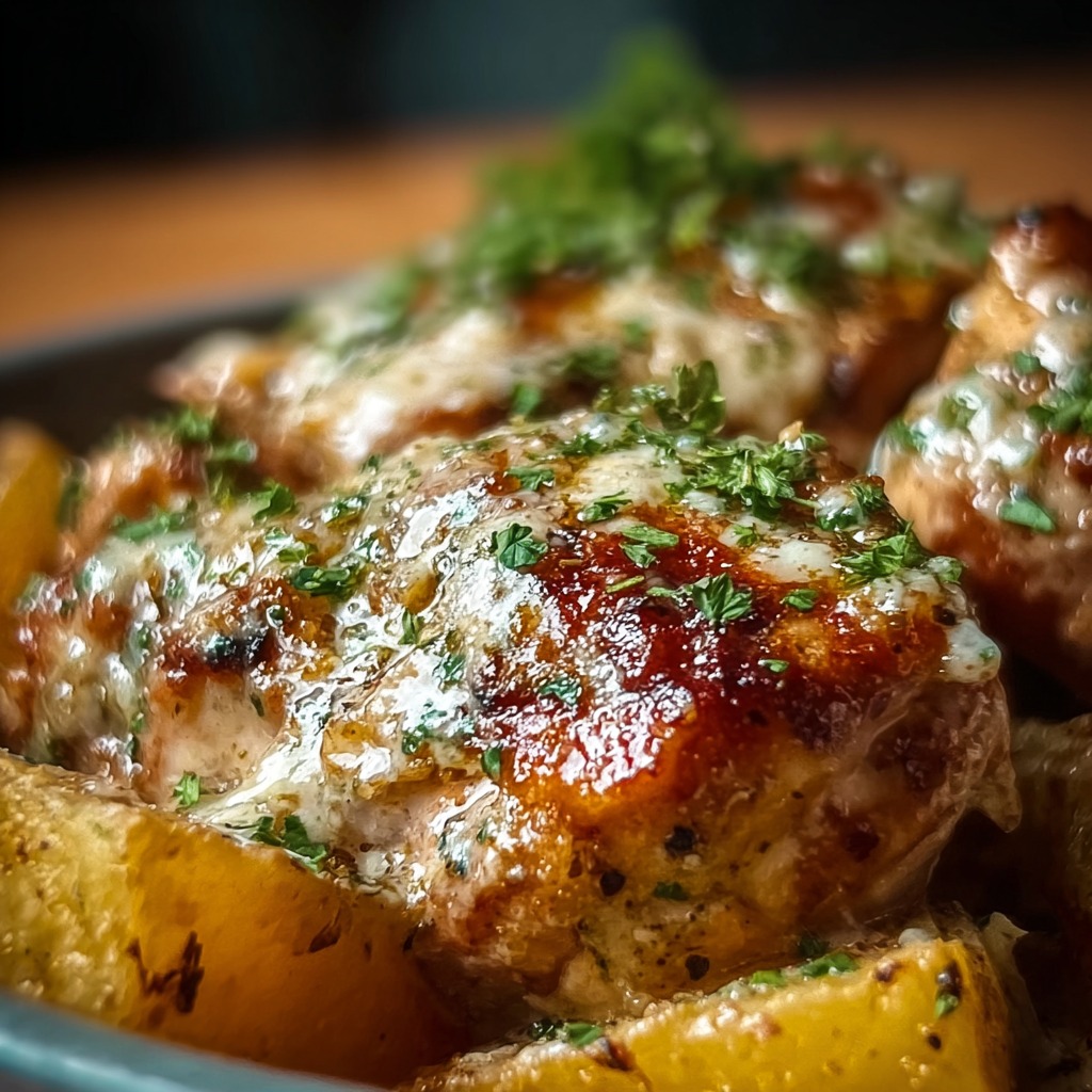 Garlic Parmesan Crockpot Chicken and Potatoes